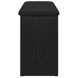 Storage Bench Black Oak 100X30X48 Cm Engineered Wood