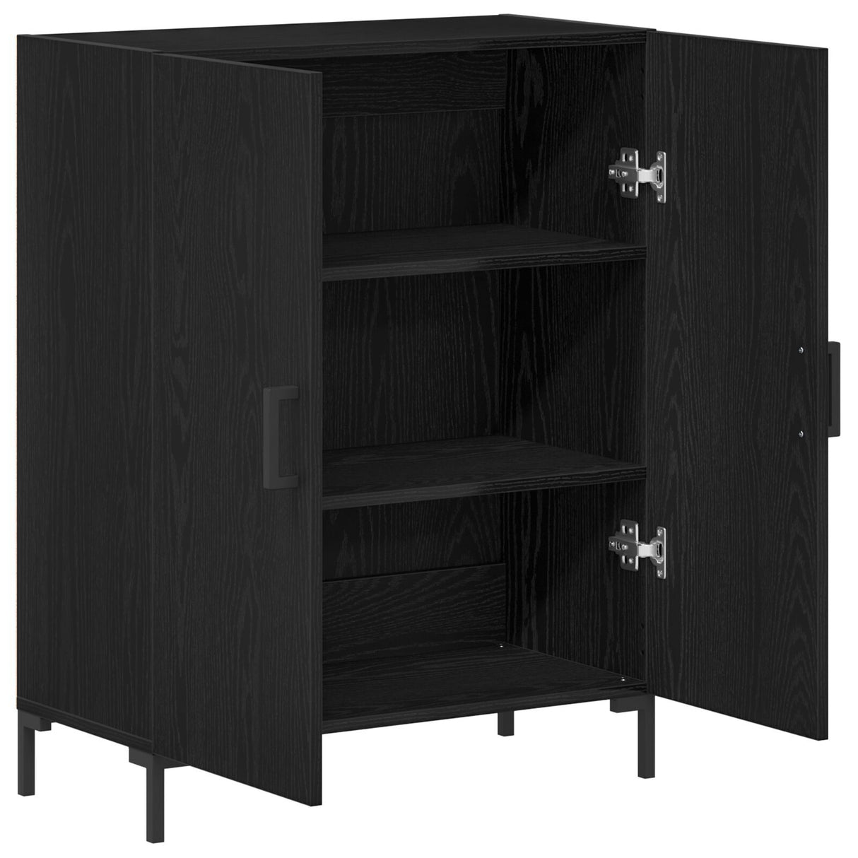 Sideboard Black Oak 69,5X34X90 Cm Engineered Wood