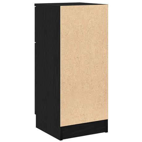 Sideboards 2 Pcs Black Oak 30X30X70 Cm Engineered Wood
