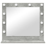 Vanity Mirror With Led Lights Concrete Grey 60X55X18 Cm