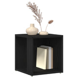 Side Table Black Oak 33X33X34,5 Cm Engineered Wood