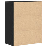 Black Oak Sideboard 60X30X75 Cm Made Of Engineered Wood