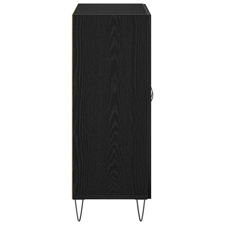Sideboard Black Oak 69,5X34X90 Cm Engineered Wood