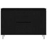 Sideboard Black Oak 101,5X35X70 Cm Engineered Wood