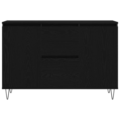 Sideboard Black Oak 101,5X35X70 Cm Engineered Wood