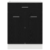 Black Oak Drawer Bottom Cabinet - 60X46X81.5 Cm Made From Engineered Wood