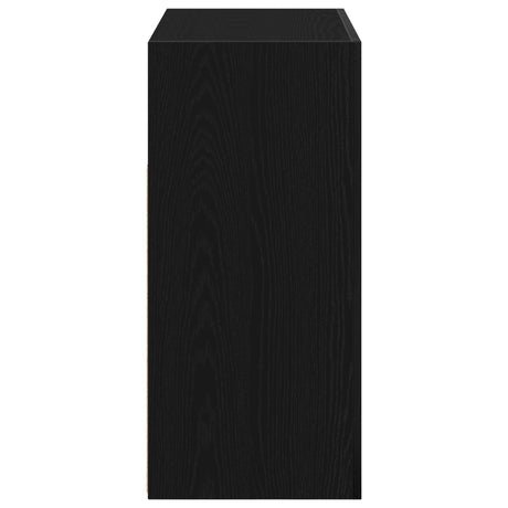 Sideboard With Led Lights - Black Oak - 80X35X75 Cm - Engineered Wood