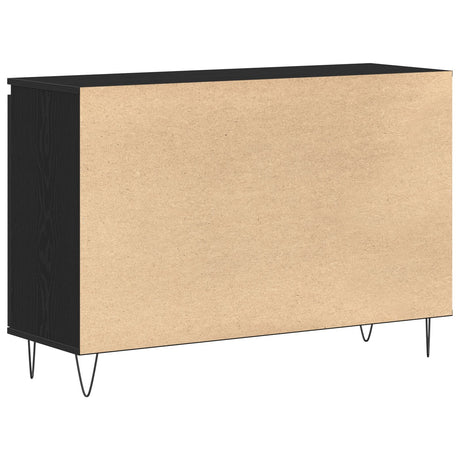 Sideboard Black Oak 101,5X35X70 Cm Engineered Wood