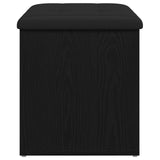 Storage Bench Black Oak 60X40X45 Cm Engineered Wood