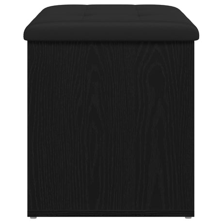 Storage Bench Black Oak 60X40X45 Cm Engineered Wood
