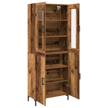 Sideboard With Wall Cabinet Old Wood Engineered Wood