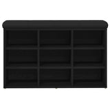 Storage Bench Black Oak 80X30X48 Cm Engineered Wood