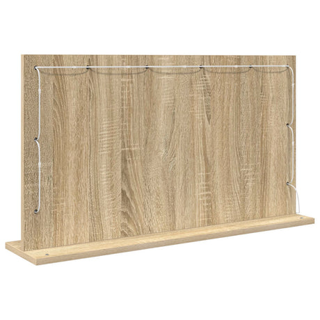 Vanity Mirror Sonoma Oak Engineered Wood, Glass 80 X 45 X 18 Cm