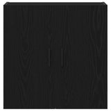 Wall Cabinet Black Oak 60X31X60 Cm Engineered Wood