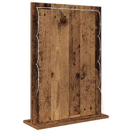 Vanity Mirror Old Wood Solid Wood 70 X 50 X 18 Cm Mirror