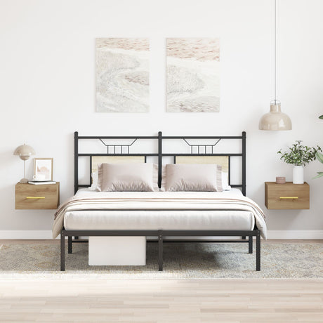 Bedside Cabinets 2 Pcs Wall-Mounted Artisan Oak 35X35X20 Cm