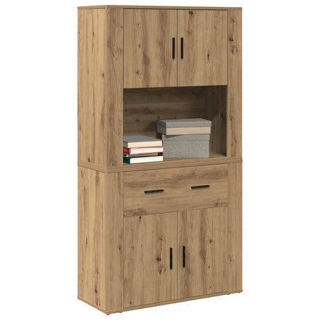Highboard Artisan Oak 80X33X150 Cm Engineered Wood