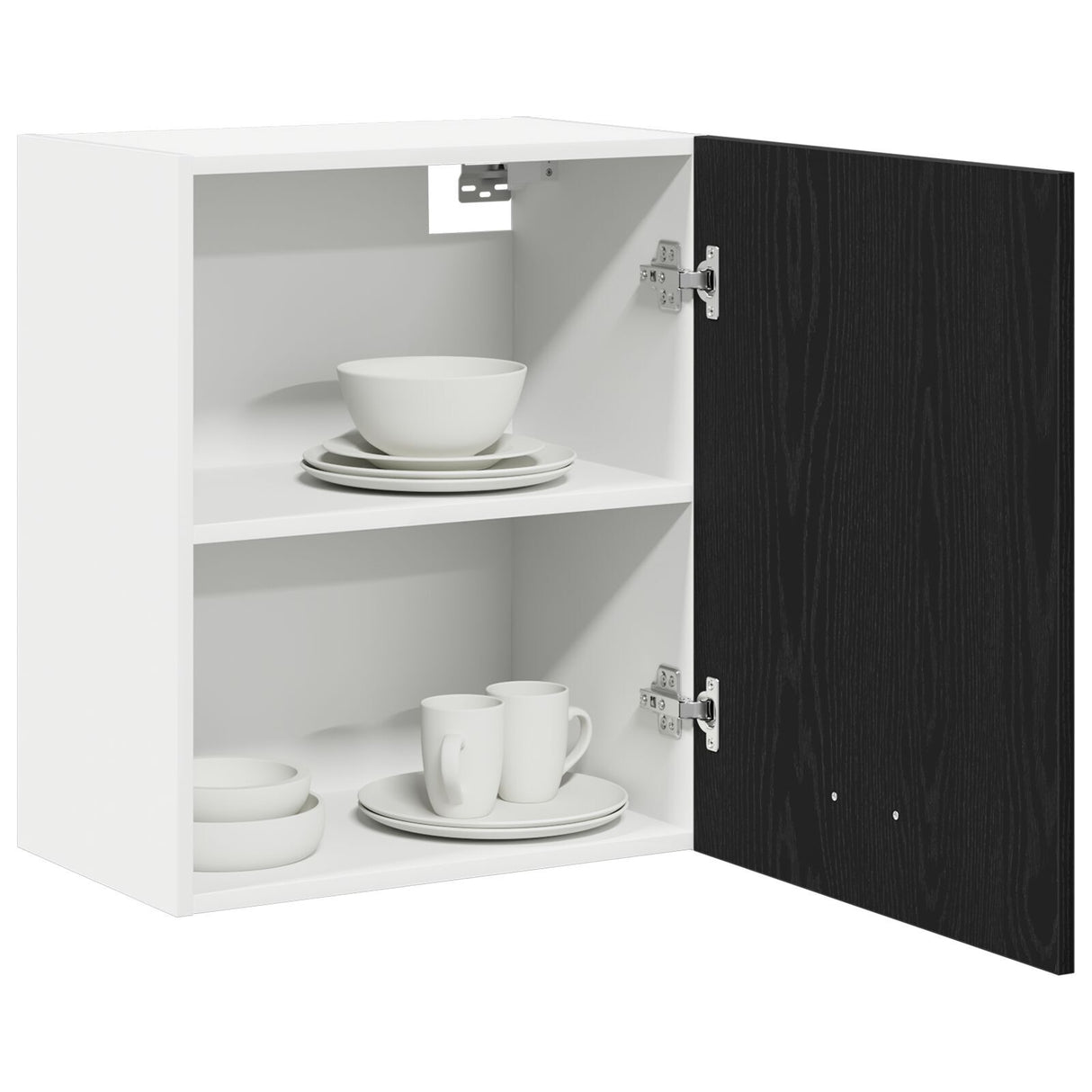 Black Oak Hanging Cabinet 50X31X60 Cm Made From Engineered Wood