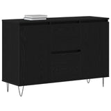 Sideboard Black Oak 101,5X35X70 Cm Engineered Wood