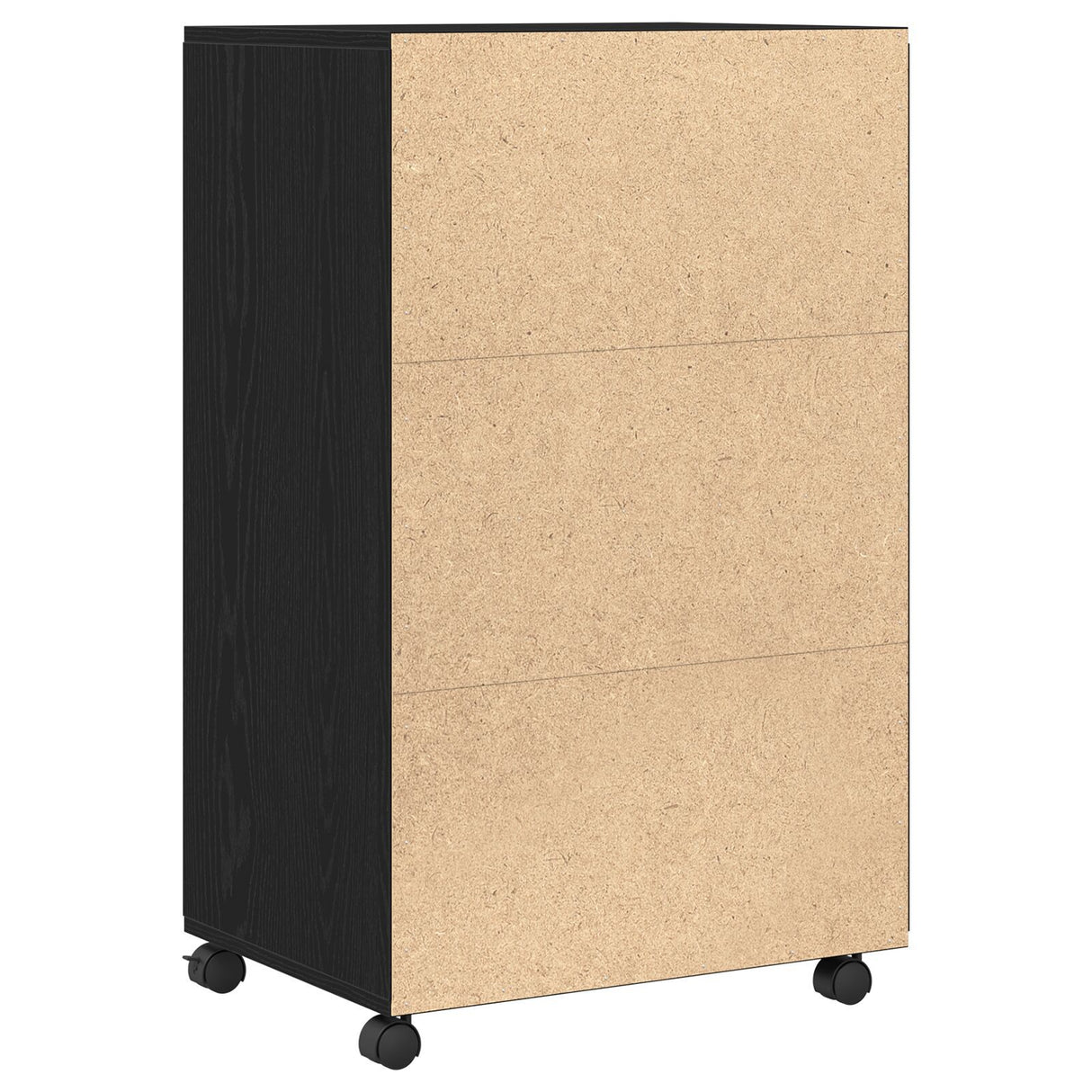 Rolling Cabinet Black Oak 55X40X91 Cm Engineered Wood