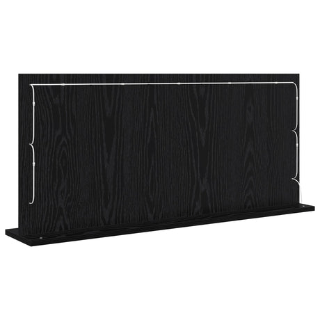 Vanity Mirror With Led Lights Black Oak 100X45X18 Cm