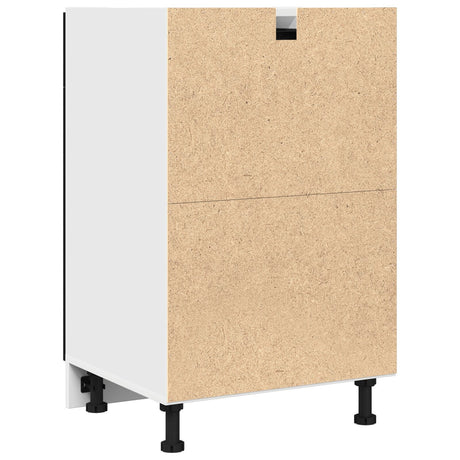 Black Oak Drawer Cabinet - 50X46X81.5 Cm, Made With Engineered Wood