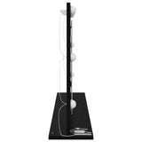 Vanity Mirror With Led Lights Black Oak 100X55X18 Cm