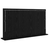 Vanity Mirror With Led Lights Black Oak 100X55X18 Cm