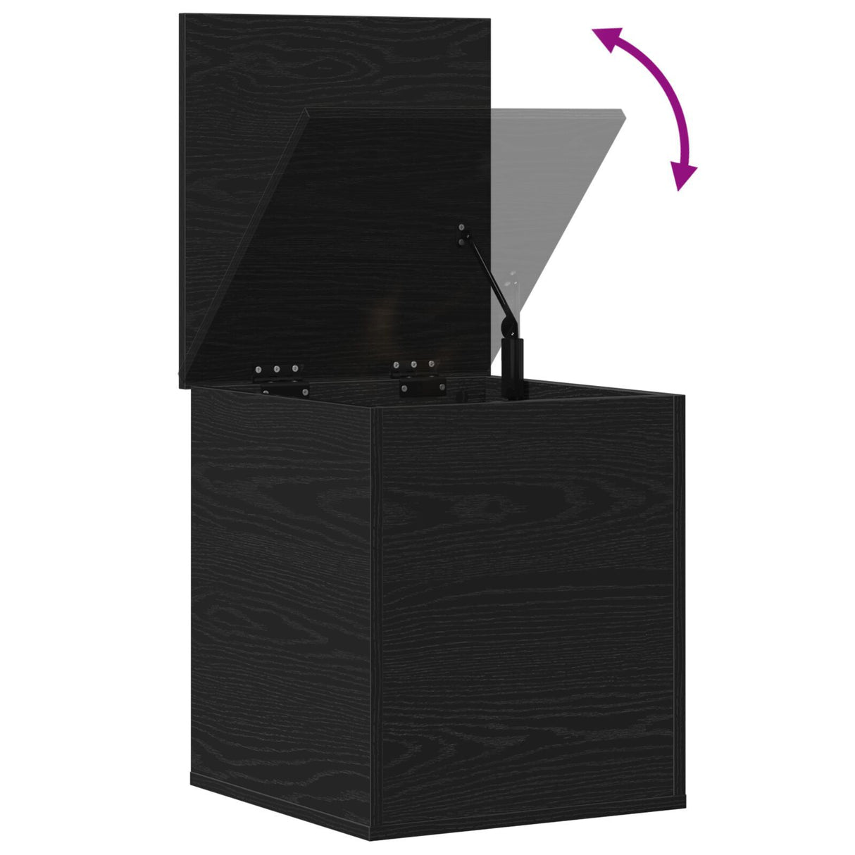 Storage Box In Black Oak - 40X42X46 Cm - Made Of Engineered Wood