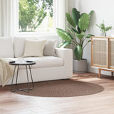 Shaggy Rug With Latex Backing Brown Ø160 Cm