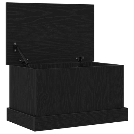 Storage Box Black Oak 50X30X28 Cm Engineered Wood