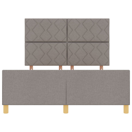Bed Frame In Taupe, 160X200 Cm, Fabric