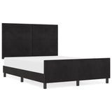 Bed Frame Black 140X200 Cm Velvet