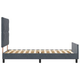Bed Frame Dark Grey 90X190 Cm Velvet