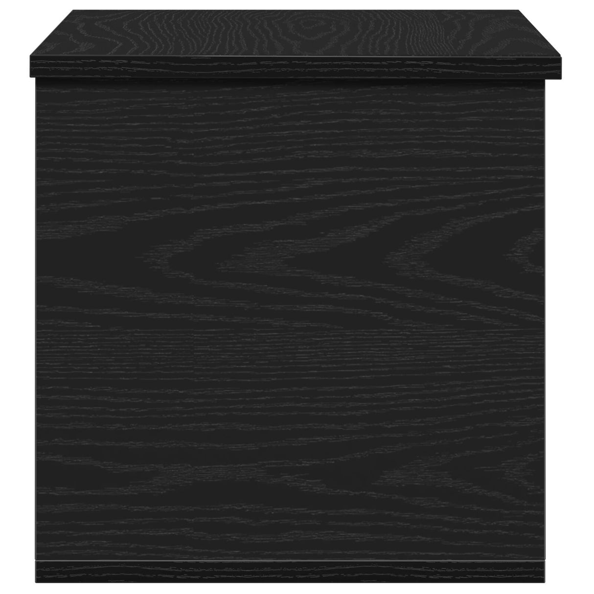 Storage Box With Lid Black Oak 60X35X35 Cm Engineered Wood
