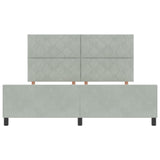 Bed Frame In Light Grey - 180X200 Cm Velvet