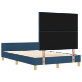 Bed Frame Blue 120X200 Cm Fabric