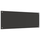 Dark Grey Kitchen Backsplash 110X40X0.6 Cm - Tempered Glass