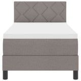 Box Spring Bed With Mattress Taupe 80X200 Cm Fabric