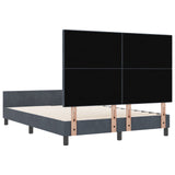 Bed Frame Dark Grey 160X200 Cm Velvet