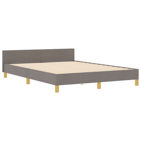Bed Frame In Taupe, 160X200 Cm, Fabric