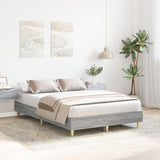 Bed Frame 120X190 Cm Grey Sonoma Engineered Wood