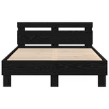 Solid Bed Frame Black Oak Solid Wood 120 X 200 Cm Durable
