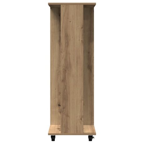 Wardrobe With Wheels Artisan Oak 102X38X110 Cm Engineered Wood