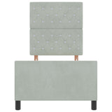 Light Grey Velvet Bed Frame 80X200 Cm