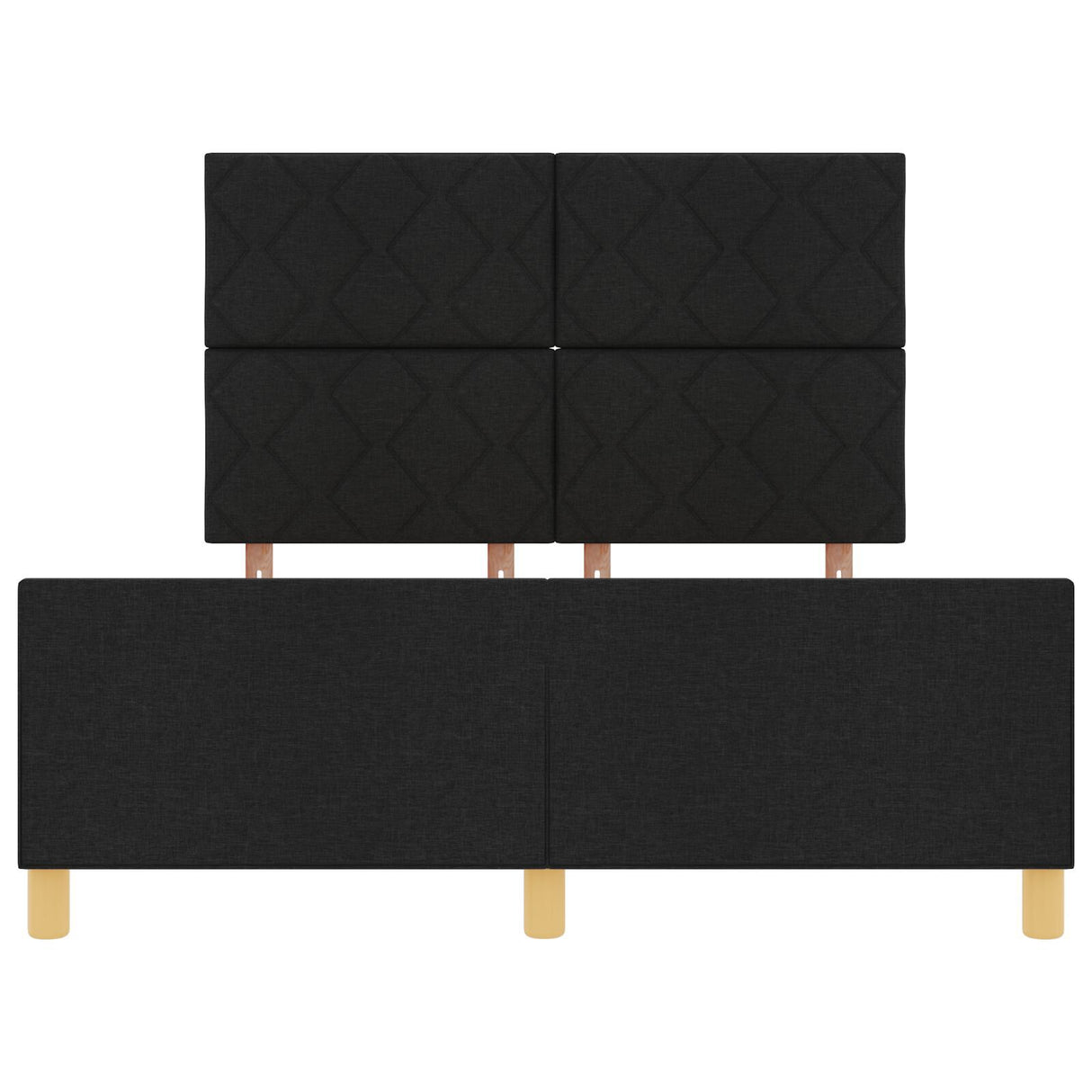 Black Fabric Bed Frame 140X190 Cm