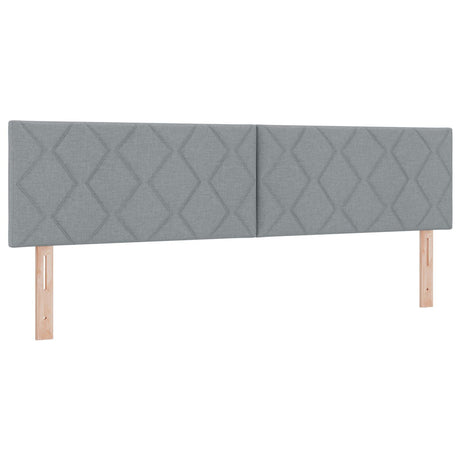 Box Spring Bed With Mattress Light Grey 180X200 Cm Fabric