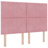 Bed Frame Pink 140X190 Cm Velvet