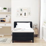 Box Spring Bed With Mattress Black 90X190 Cm Fabric