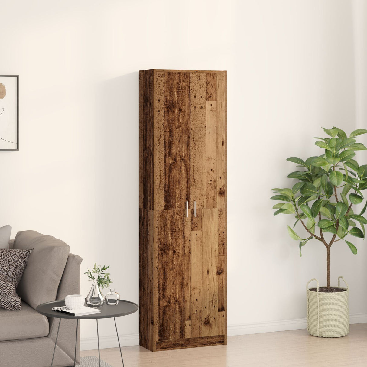 Wardrobe Old Wood 55X25X189 Cm Engineered Wood